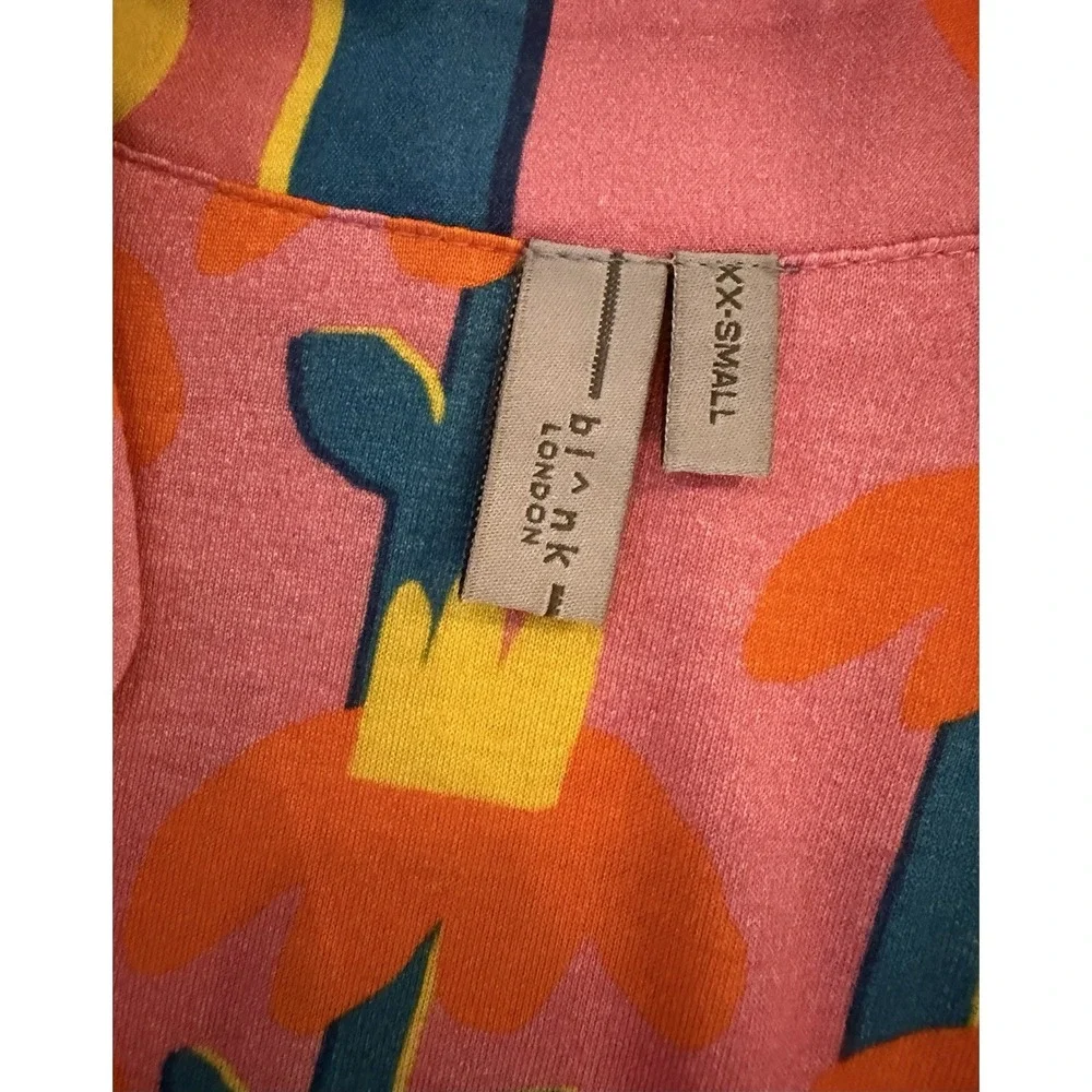 Anthropologie Bl^nk London Tropical Print Stephanie Blouse SZ XXS